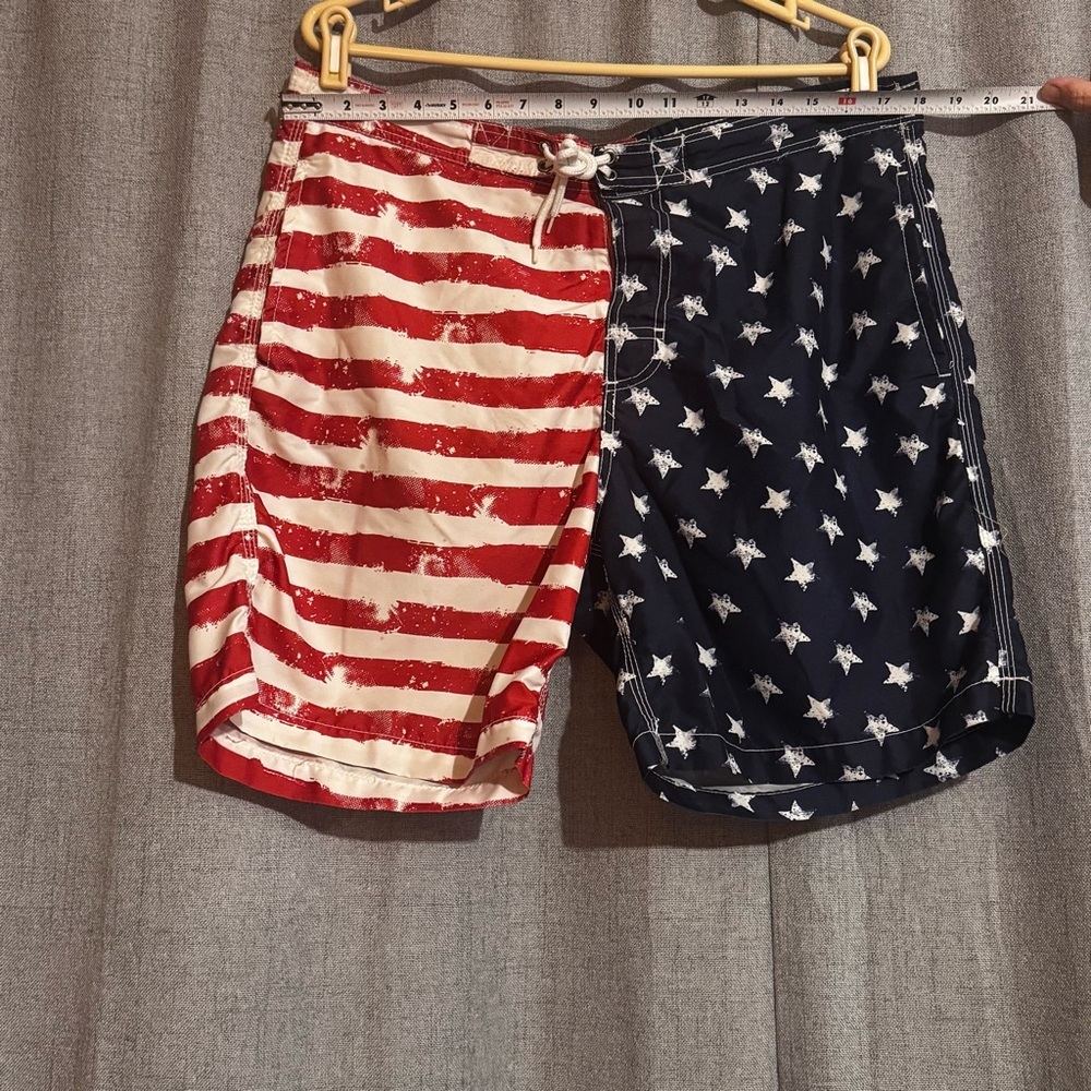 Vintage American Flag Board Shorts USA Swim Trunks L Fits XL - Picture 7 of 8